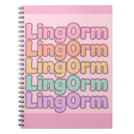 Lingorm Kawaii-bubbelletters Notitieboek