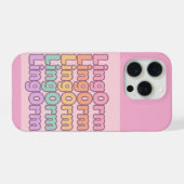 Lingorm Kawaii Bubble Letter iPhone Hoesje (Achterkant horizontaal)