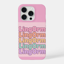 Lingorm Kawaii Bubble Letter iPhone 15 Pro Hoesje
