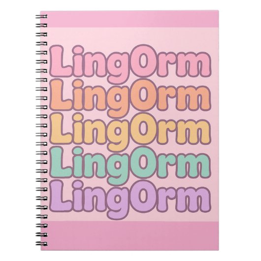 Lingorm Kawaii Bubble Letter Notitieboek (Voorkant)