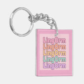 Lingorm Kawaii Bubble Letter Sleutelhanger (Voorkant Links)