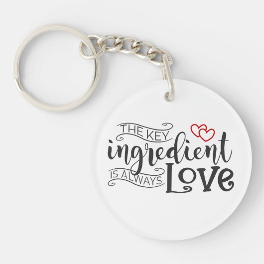 L'ingrédient clé est l'amour Valentine | Porte-clé (Devant)