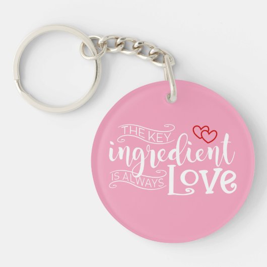 L'ingrédient clé est l'amour Valentine | Porte-clé (Devant)