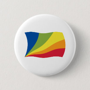 Lingua Franca Nova Vlag Knop Ronde Button 5,7 Cm