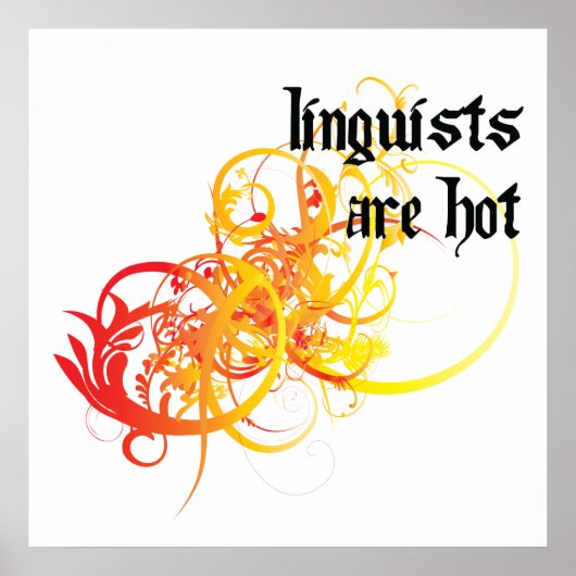 Linguïsten zijn heet poster (Voorkant)