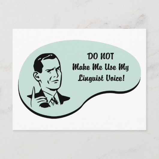 Linguïststem Briefkaart (Voorkant)