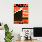 Linie Hambourg-Amérique ~ Poster (Bureau à domicile)