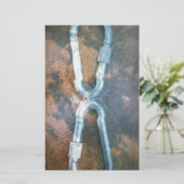 Linked Carabiners Art Print Briefpapier (Staand voorkant)