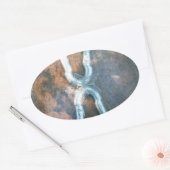 Linked Carabiners Art Print Ovale Sticker (Envelop)