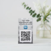 linked in qr-code visitekaartje (Staand voorkant)