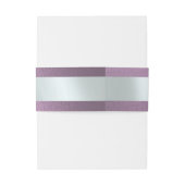 Linked Leaf Monogram - Lavendel Uitnodigingen Wikkel (Achterkant Voorbeeld)