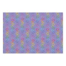 Linked Love harten op een paarse achtergrond