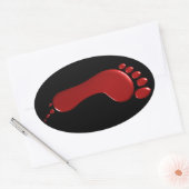 Linker bloedige voetafdruk Sticker (Envelop)