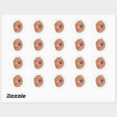 Linker- en Risht Side of Brain Ronde Sticker (Vel)
