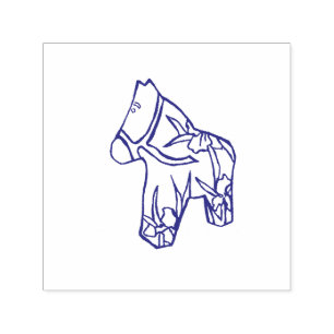 linker Facing Iris Horse Self Inking Stamp Zelfinktende Stempel