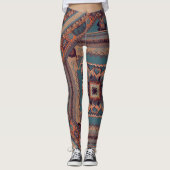 "Linker Knie Patch" sarong stijl zuidwesten patroo Leggings (Voorkant)