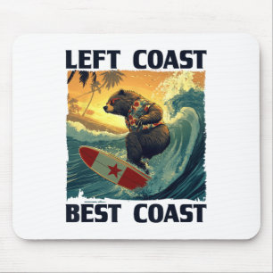 Linker kust, beste kust toespraak met koele surfen muismat