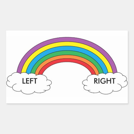 Linker/rechter schoen Stickers (regenboog) (Voorkant)
