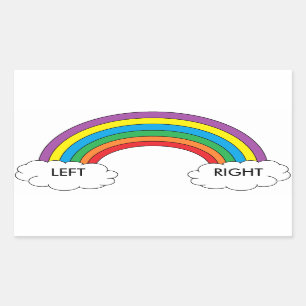 Linker/rechter schoen Stickers (regenboog)