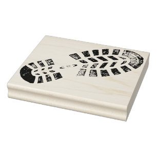 Linker voetafdruk ontwerp stempel