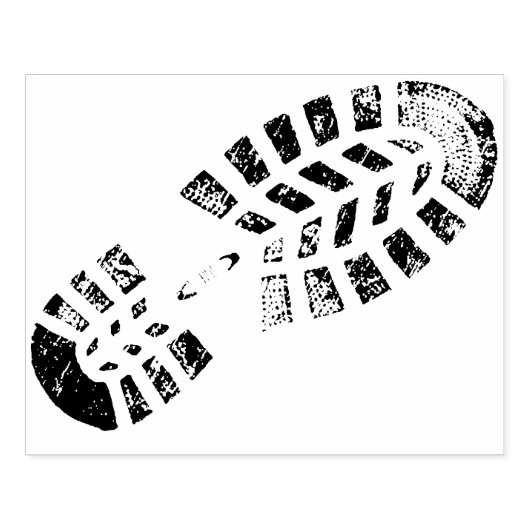 Linker voetafdruk ontwerp stempel (Afrduk)