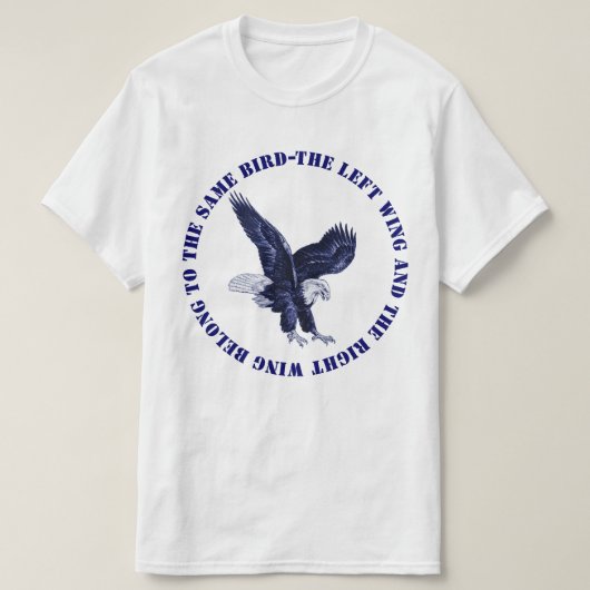 Linker Wing Juiste WIng T-shirt (Design voorkant)