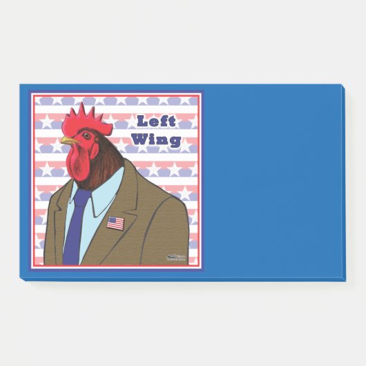 Linker Wing Rooster Post-it® Notes (Voorkant)