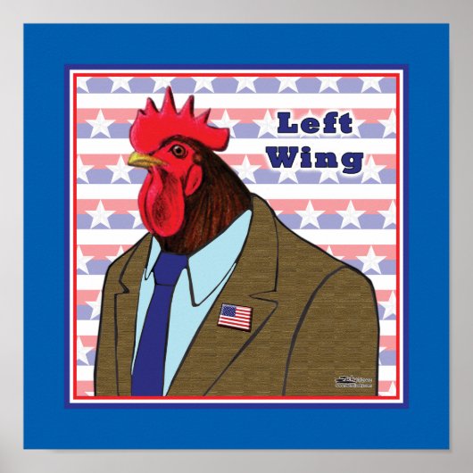 Linker Wing Rooster Poster (Voorkant)