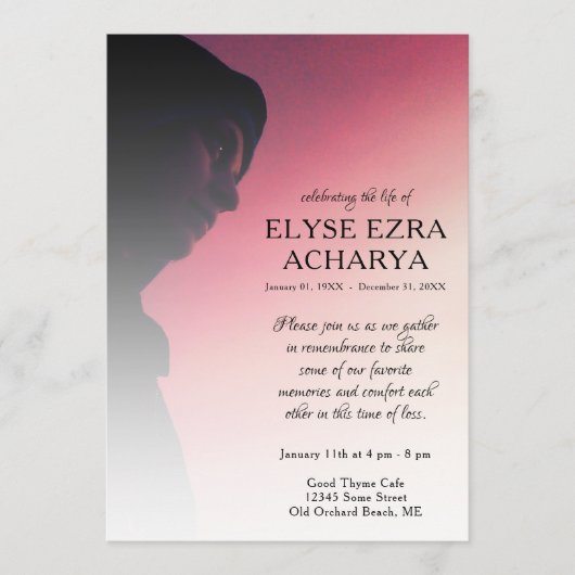 linker zijfoto-herdenkingskaart programma (Voorkant)