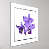 Linker Zilver Paars Orchid Group Print Poster (Laagn)