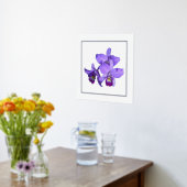 Linker Zilver Paars Orchid Group Print Poster (Laag (Keuken))