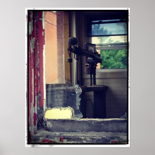 Linkerachter, verlaten poster (Voorkant)