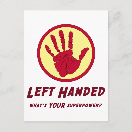 Linkerbediende Super Power Briefkaart (Voorkant)