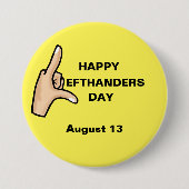 Linkerhand Handers Day Hand Button (Voorkant)