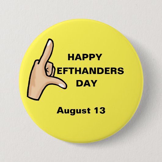 Linkerhand Handers Day Hand Button (Voorkant)