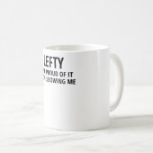 Linkerhandgeschenken | Linkerlinkse lafheid links Koffiemok (Voorkant rechts)