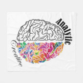 Linkerhersenhelft rechter-hersenanalyse creatief b fleece deken (Voorkant (Horizontaal))