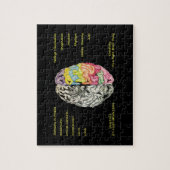 Linkerhersenhelft rechter hersenpuzzel legpuzzel (Verticaal)