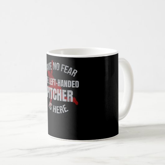 Linkerpitcher cadeau met links | Lefty Pitcher Bas Koffiemok (Voorkant rechts)