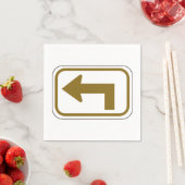 Linkerrichtingaanwijzer van pijl-links servet (Insitu)