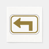 Linkerrichtingaanwijzer van pijl-links servet (Voorkant)