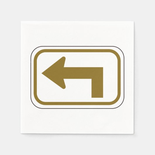 Linkerrichtingaanwijzer van pijl-links servet (Voorkant)