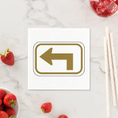 Linkerrichtingaanwijzer van pijl-links servet