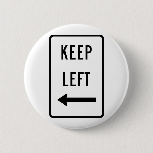 Linkerteken behouden ronde button 5,7 cm (Voorkant)