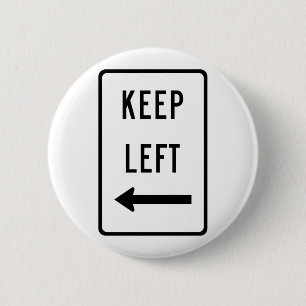 Linkerteken behouden ronde button 5,7 cm