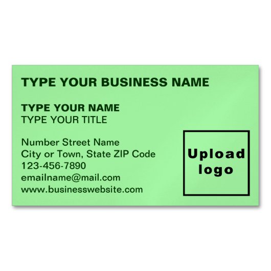 Linkeruitgelijnd lichtgroen magnetisch Visitekaart Magnetisch Visitekaartje (Voorkant)