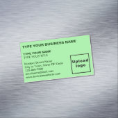 Linkeruitgelijnd lichtgroen magnetisch Visitekaart Magnetisch Visitekaartje (Voorbeeld)