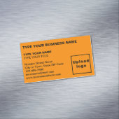 Linkeruitgelijnd Oranje Magnetisch Visitekaartje (Voorbeeld)