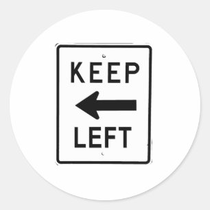 LINKERZIJDE BEWAREN RONDE STICKER