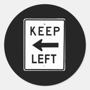 LINKERZIJDE BEWAREN RONDE STICKER